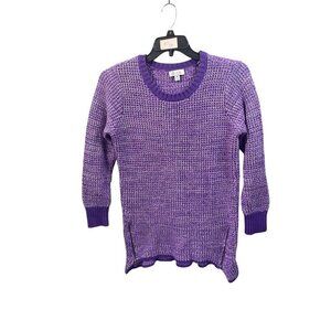 D.Co Womens Purple Knit Sweater With Zipper Detail‎ Size S Cozy & Stylish
